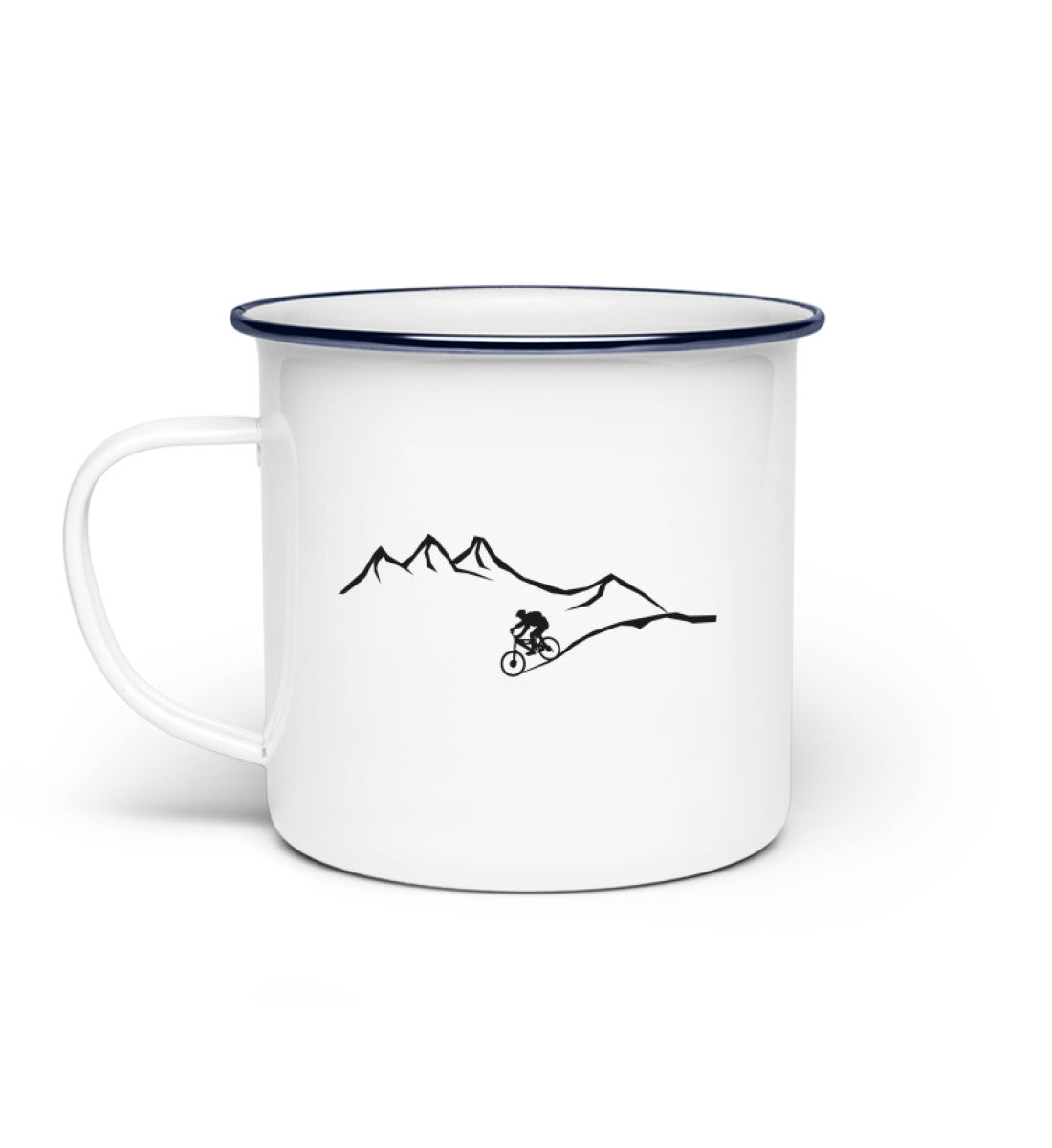 Berge und Biker - Emaille Tasse berge wandern