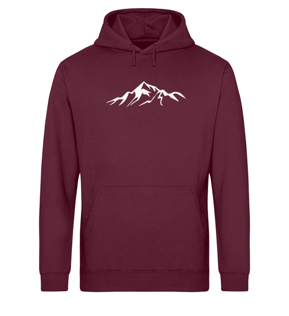 Gebirge - Unisex Organic Hoodie berge Weinrot