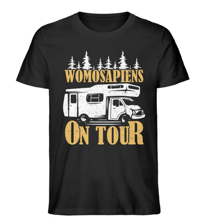 Womosapiens on Tour - Herren Organic T-Shirt camping Schwarz