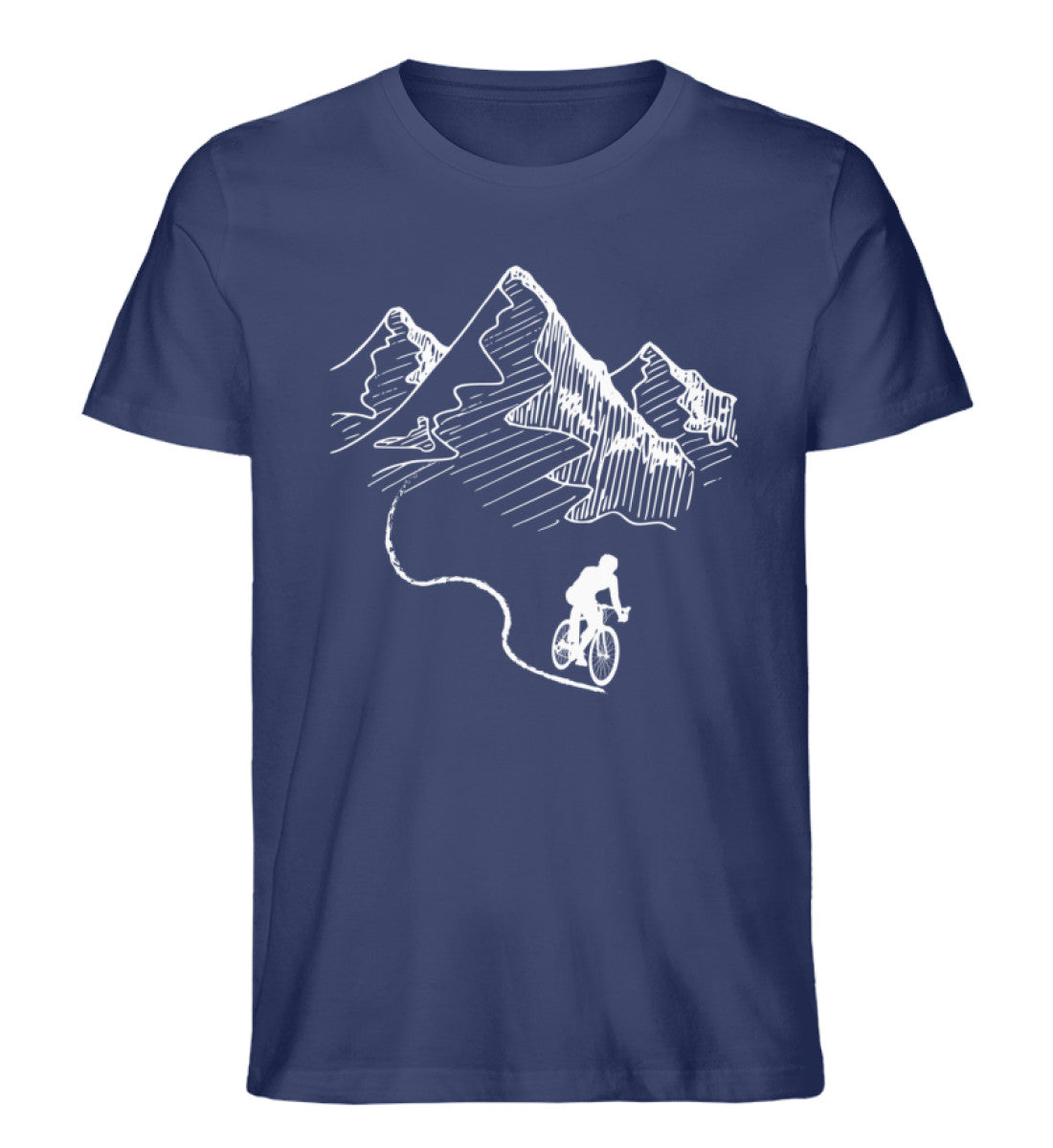 Bergbiker - Herren Organic T-Shirt mountainbike Navyblau