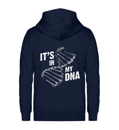 Its in my DNA - Unisex Premium Organic Sweatjacke fahrrad mountainbike Navyblau