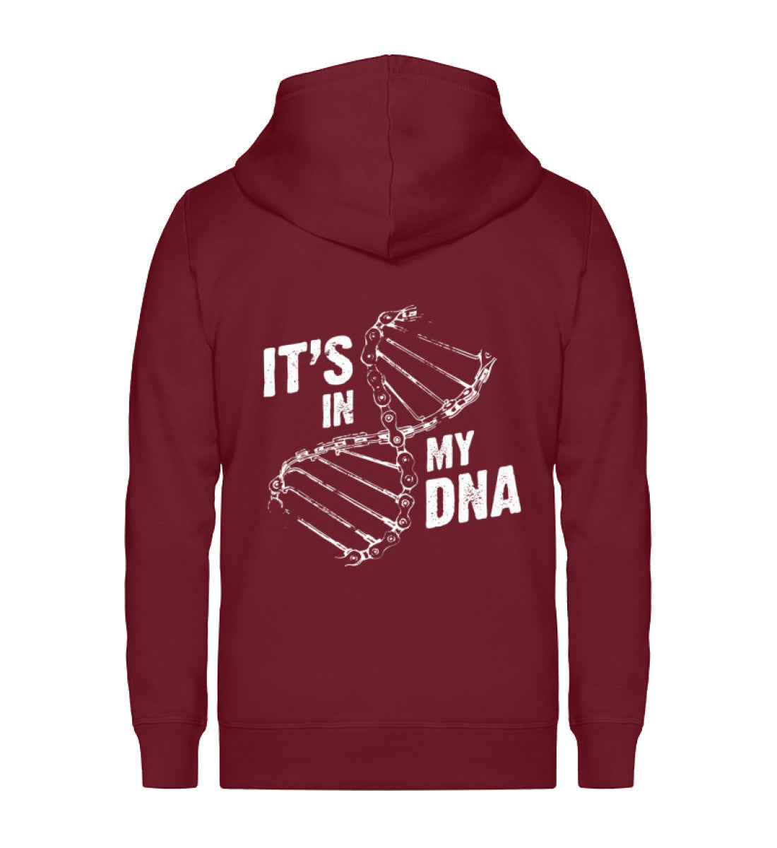 Its in my DNA - Unisex Premium Organic Sweatjacke fahrrad mountainbike Weinrot