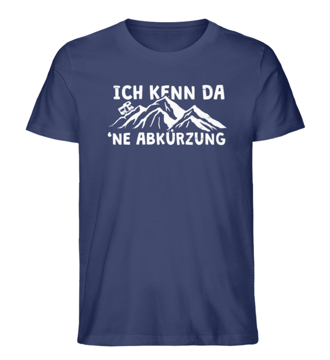 Ich kenn da ne Abkürzung-Wohnmobil- Herren Organic T-Shirt camping Navyblau