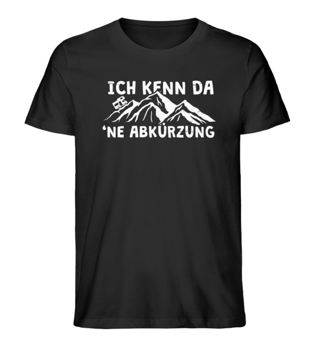 Ich kenn da ne Abkürzung-Wohnmobil- Herren Organic T-Shirt camping Schwarz