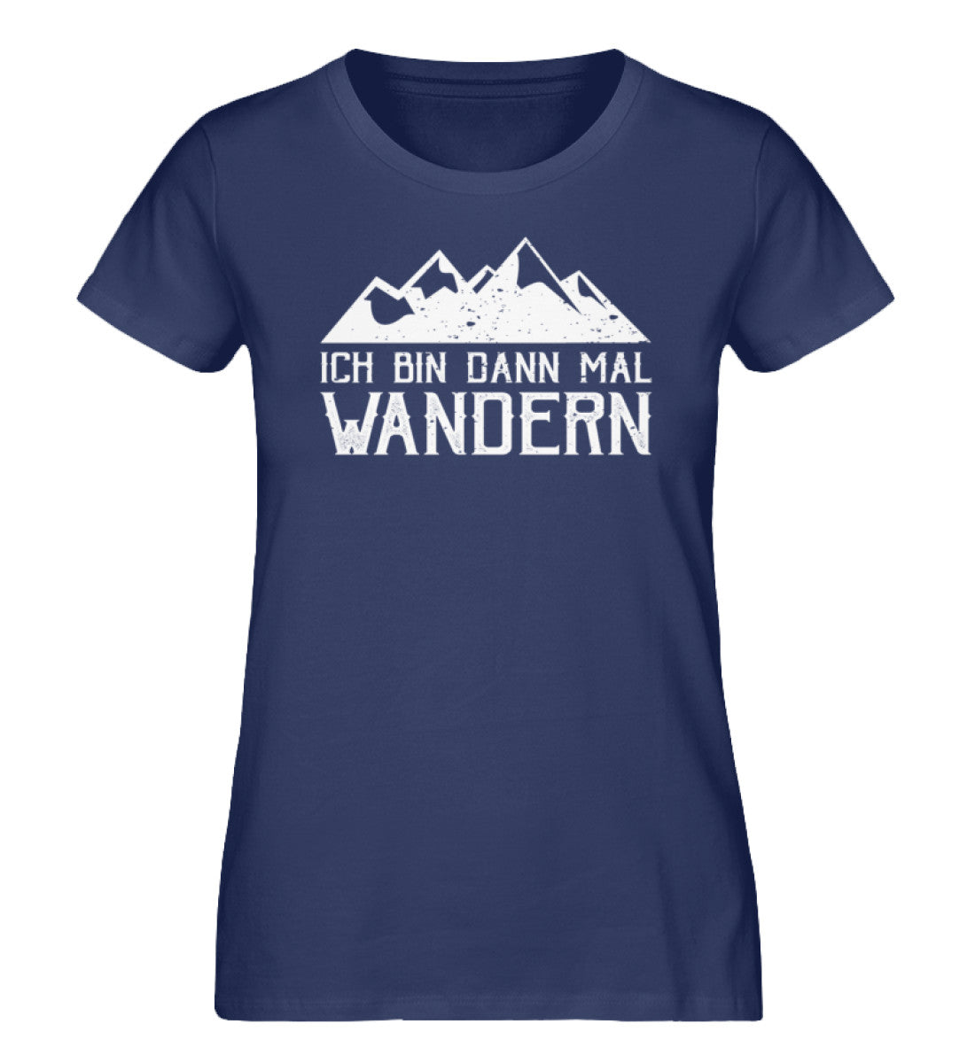 Ich bin dann mal wandern - Damen Premium Organic T-Shirt wandern Navyblau