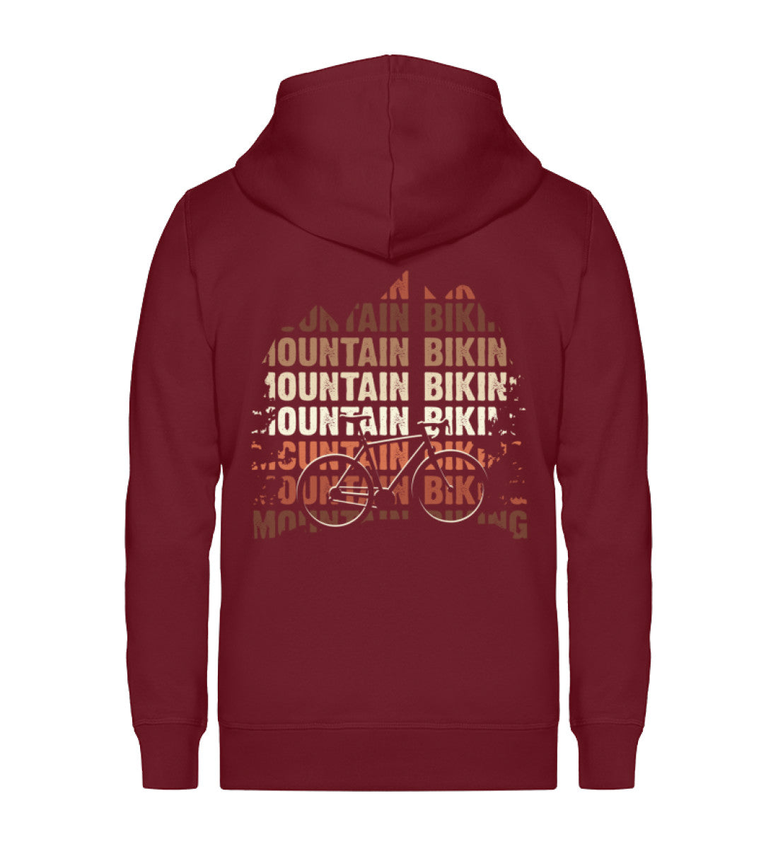 Mountainbiking - Unisex Premium Organic Sweatjacke mountainbike Weinrot