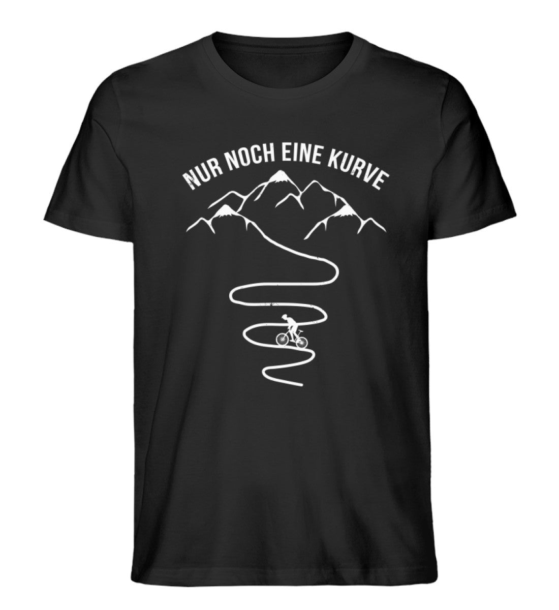 Nur noch eine Kurve und Radfahrer - Herren Organic T-Shirt fahrrad mountainbike Schwarz