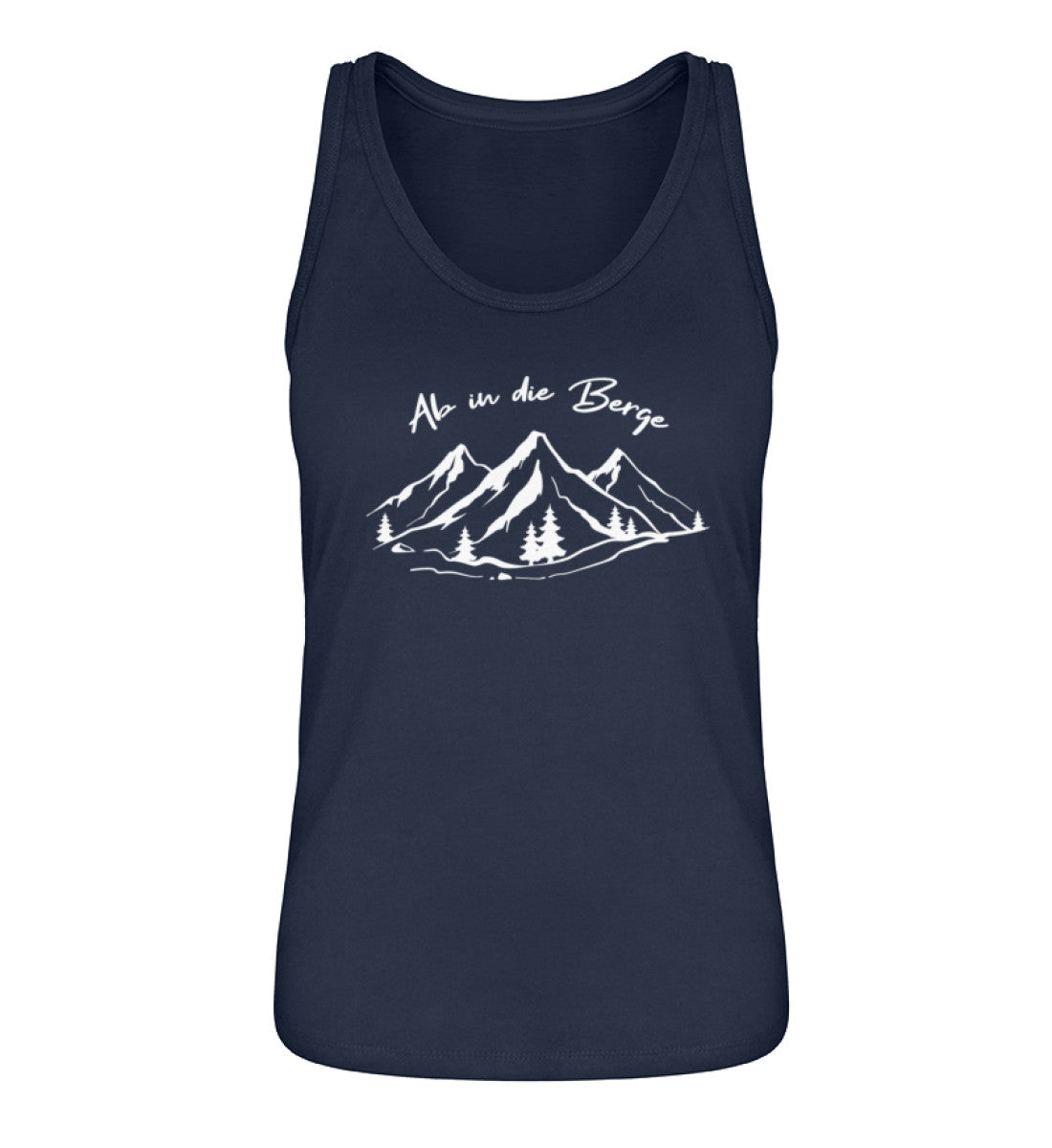 Ab in die Berge - Damen Organic Tanktop berge wandern Navyblau