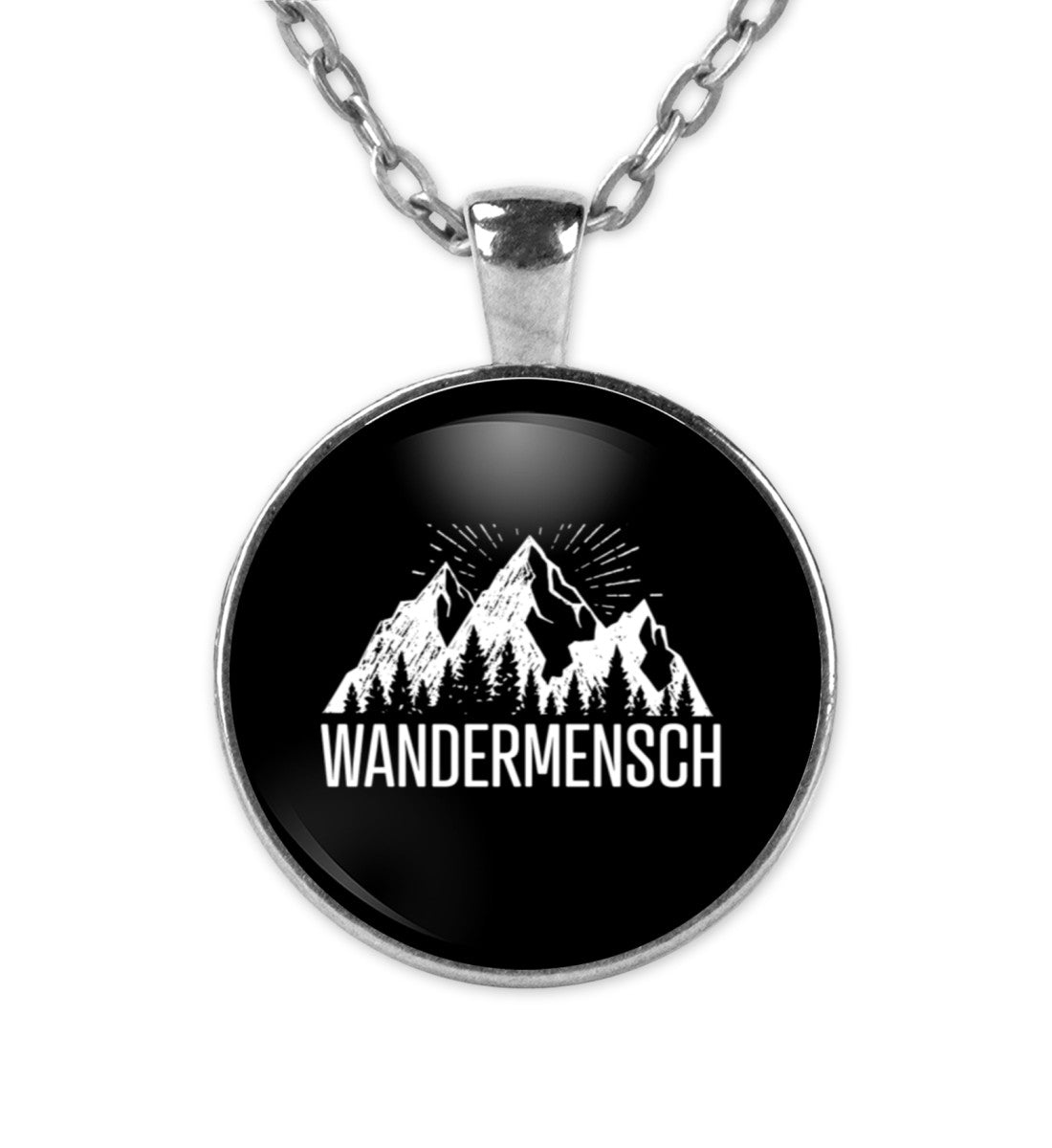 Der Wandermensch - Halskette mit Anhänger berge wandern Silber