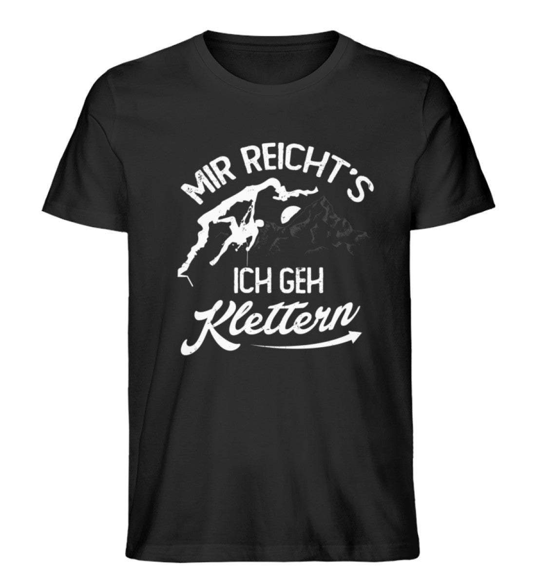 Mir reichts, ich geh Klettern - Herren Premium Organic T-Shirt klettern Schwarz