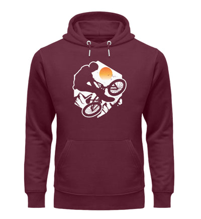 Mountainbike Jump - Unisex Premium Organic Hoodie mountainbike Weinrot