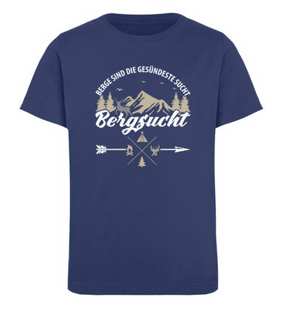 Bergsucht - Kinder Premium Organic T-Shirt berge klettern Navyblau