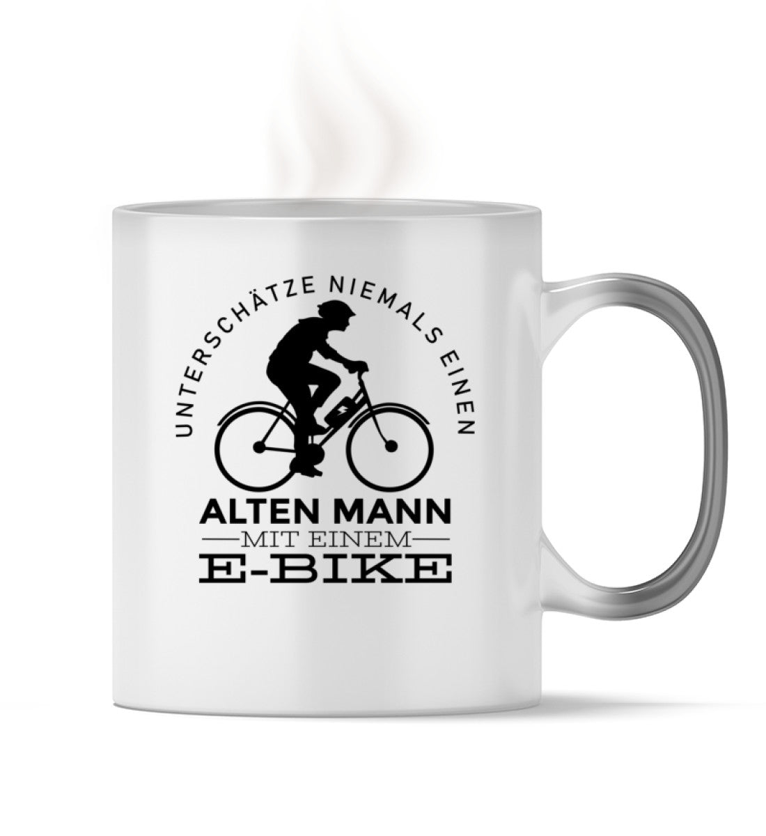 Alter Mann mit einem E-Bike - Zauber Tasse e-bike Default Title