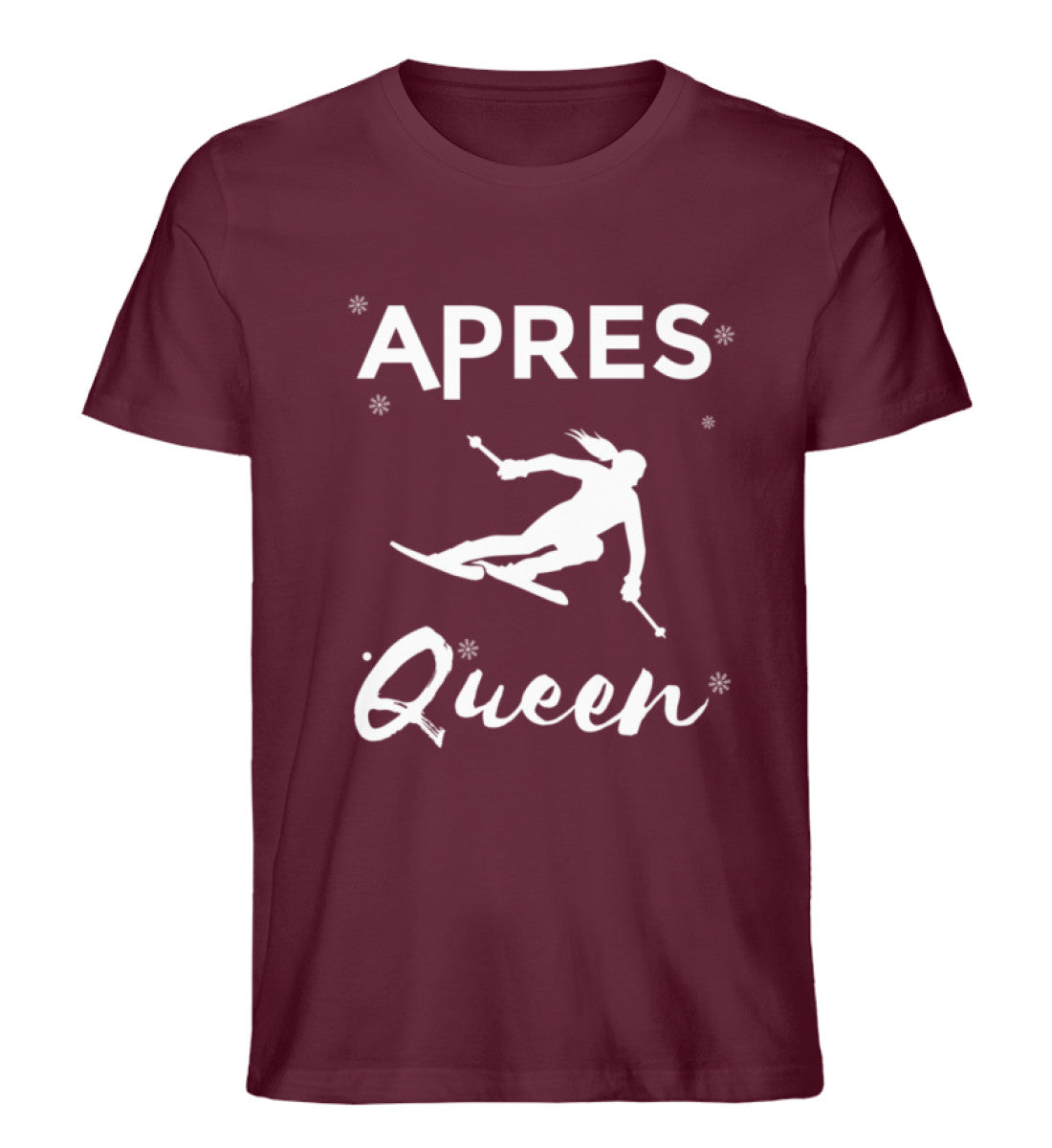 Après Queen - Herren Premium Organic T-Shirt ski Weinrot