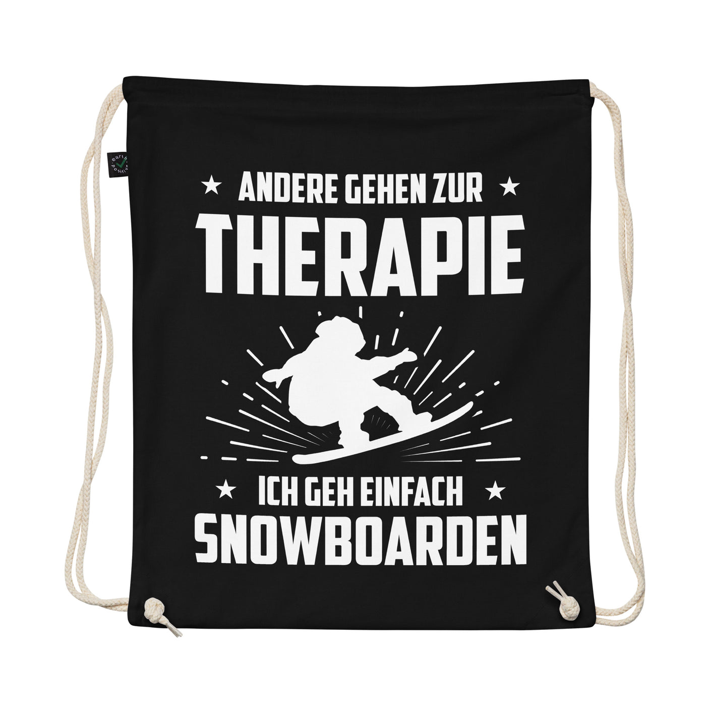 Andere Gehen Zur Therapie Ich Gen Einfach Snowboarden - Organic Turnbeutel snowboarden