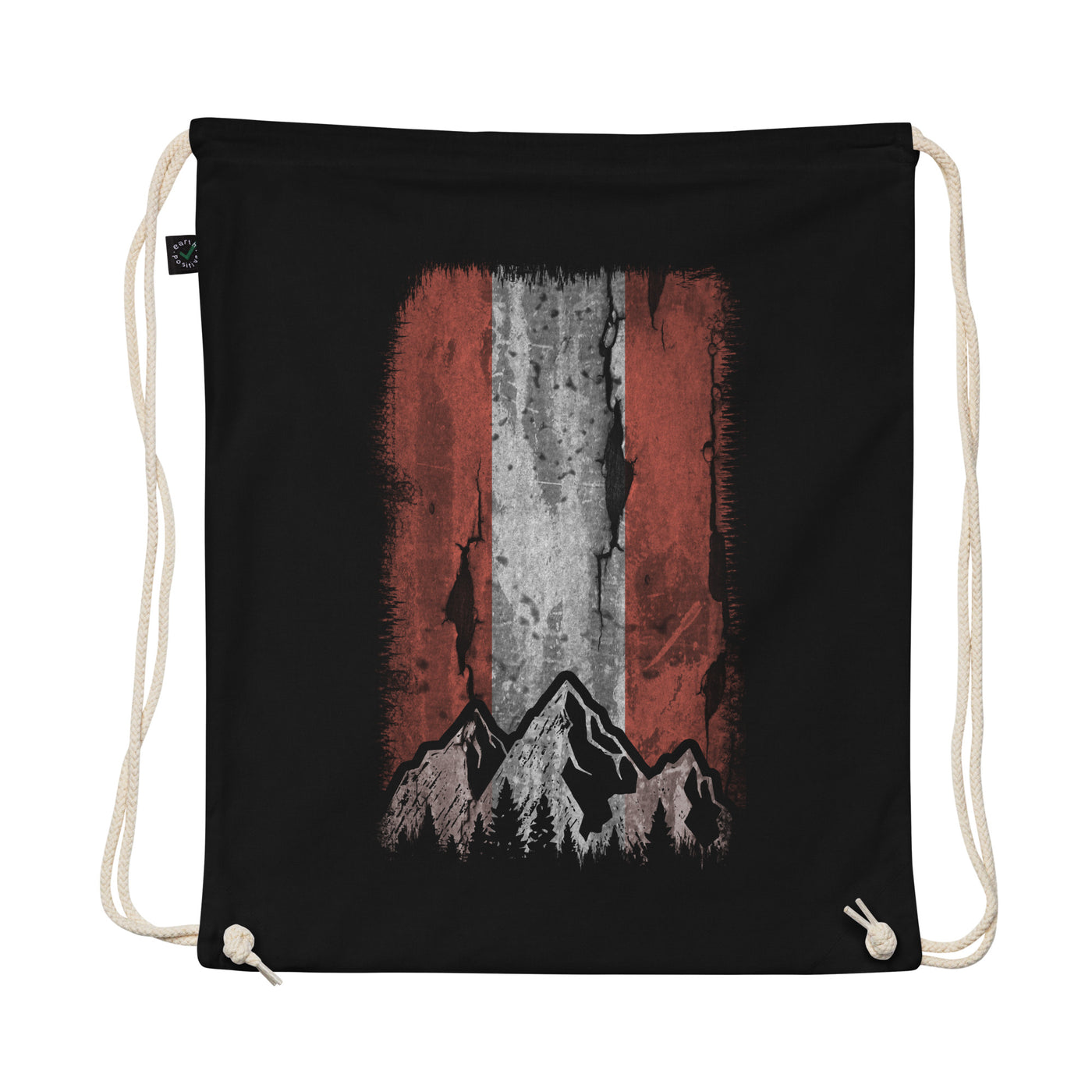 Austria Flag And Mountain - Organic Turnbeutel berge