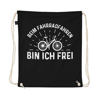 Beim Fahrradfahren Bin Ich Frei - Organic Turnbeutel fahrrad