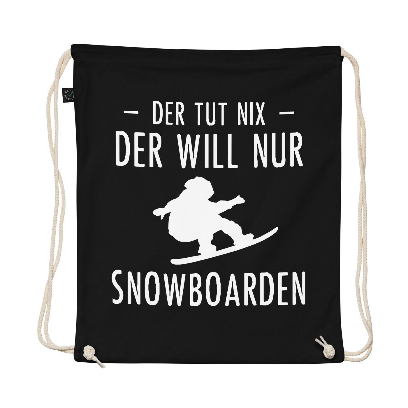 Der Tut Nix Der Will Nur Snowboarden - Organic Turnbeutel snowboarden