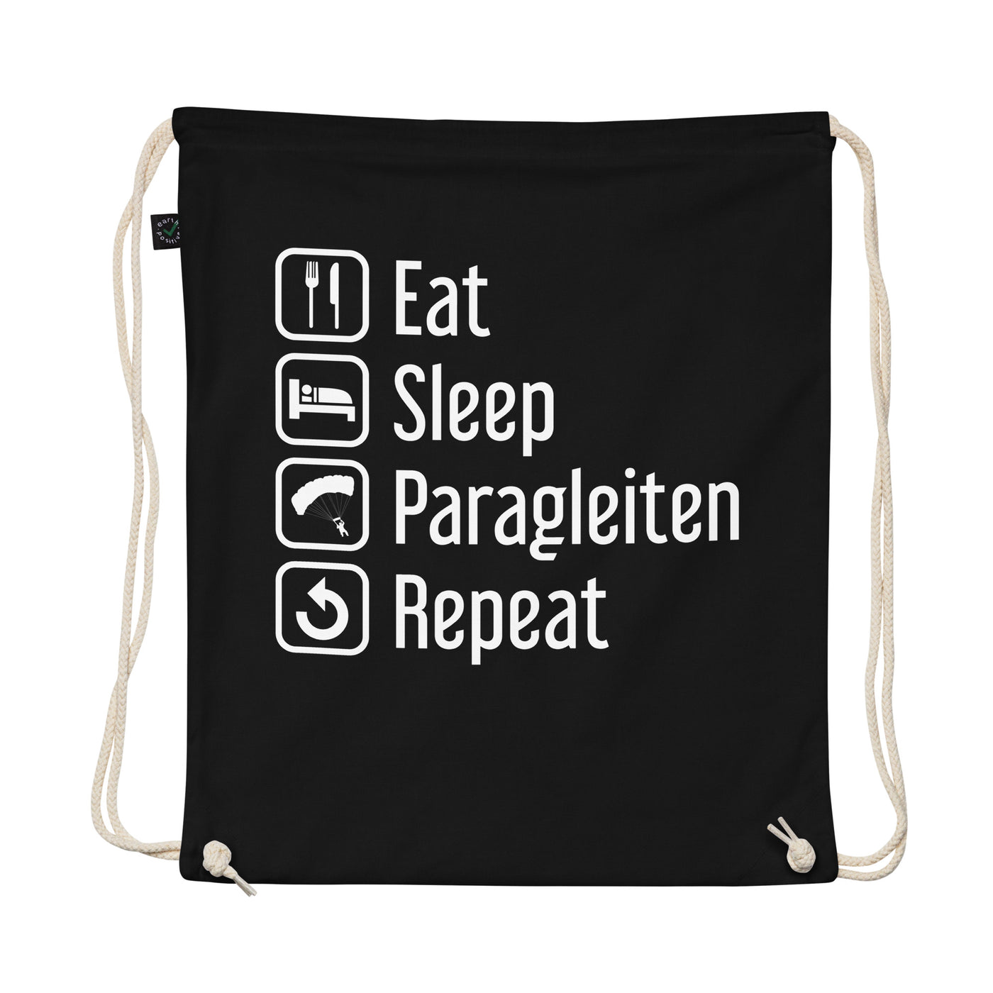 Eat Sleep Paragleiten Repeat - Organic Turnbeutel berge