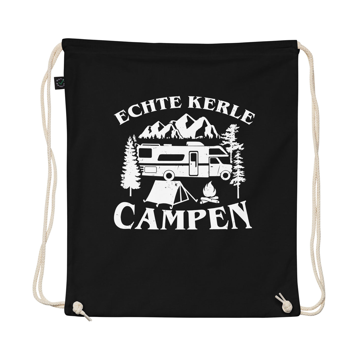 Echte Kerle Campen - Organic Turnbeutel camping