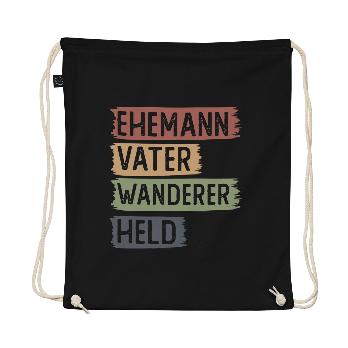 Ehemann, Vater, Wanderer, Held - Organic Turnbeutel wandern