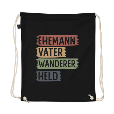 Ehemann, Vater, Wanderer, Held - Organic Turnbeutel wandern