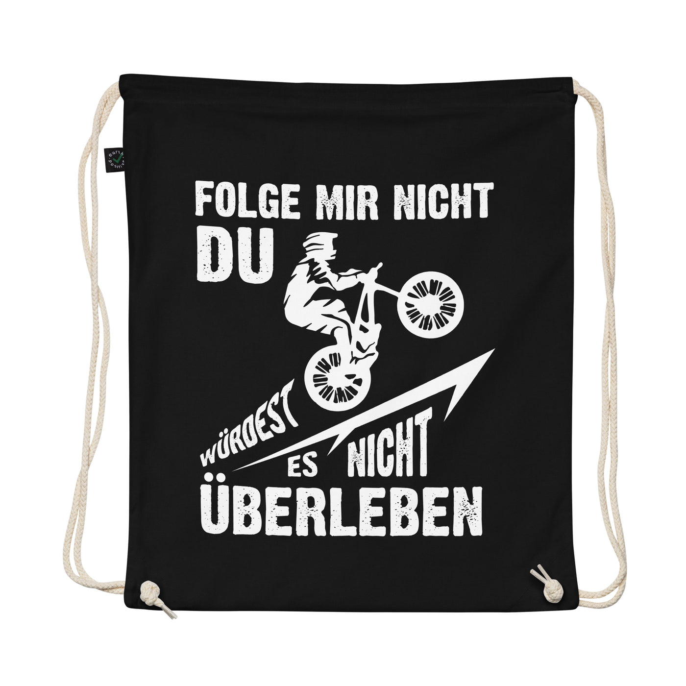 Folge Mir Nicht - Organic Turnbeutel mountainbike