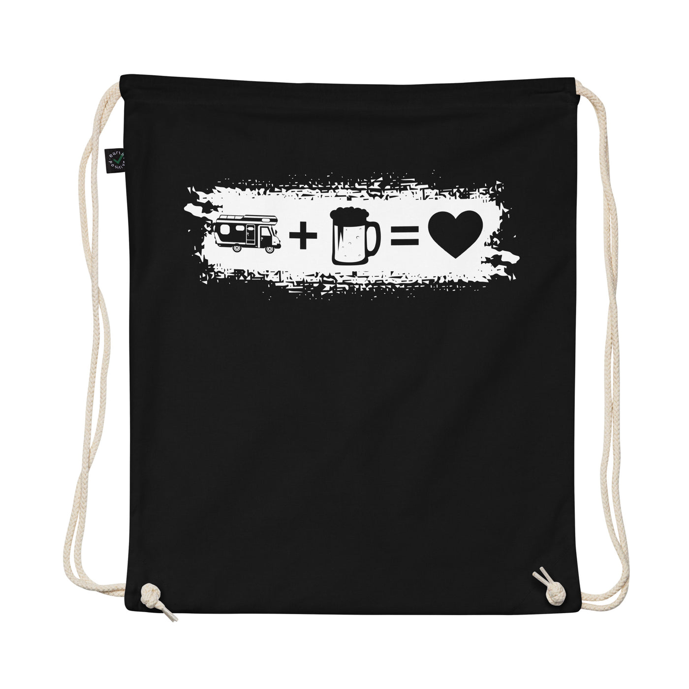 Grunge Rectangle - Heart - Beer - Camping Van - Organic Turnbeutel camping