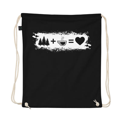 Grunge Rectangle - Heart - Coffee - Trees - Organic Turnbeutel camping