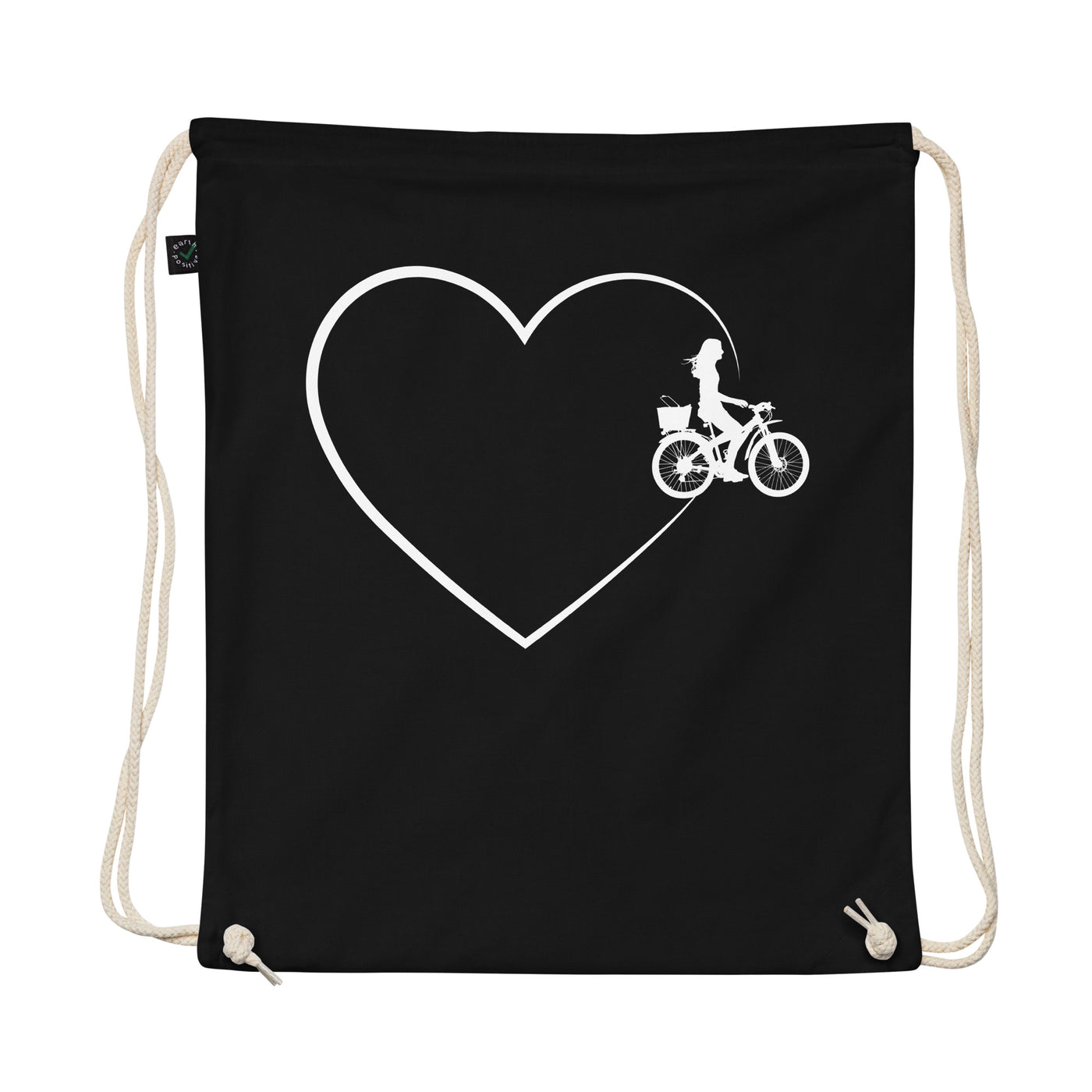 Heart 2 And Cycling - Organic Turnbeutel fahrrad