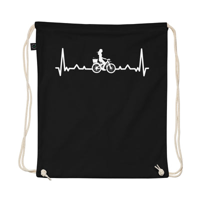 Heartbeat And Cycling - Organic Turnbeutel fahrrad