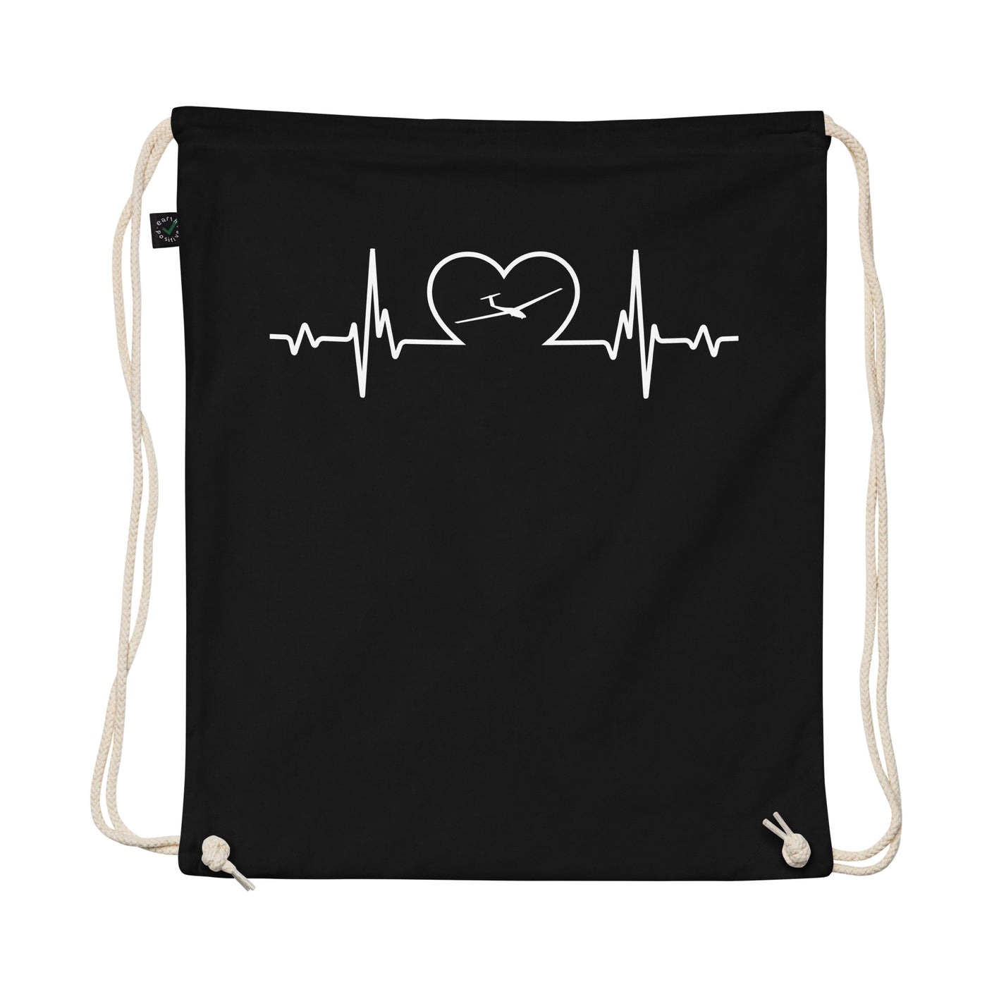 Heartbeat Heart And Sailplane - Organic Turnbeutel berge