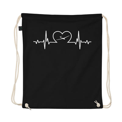 Heartbeat Heart And Sailplane - Organic Turnbeutel berge