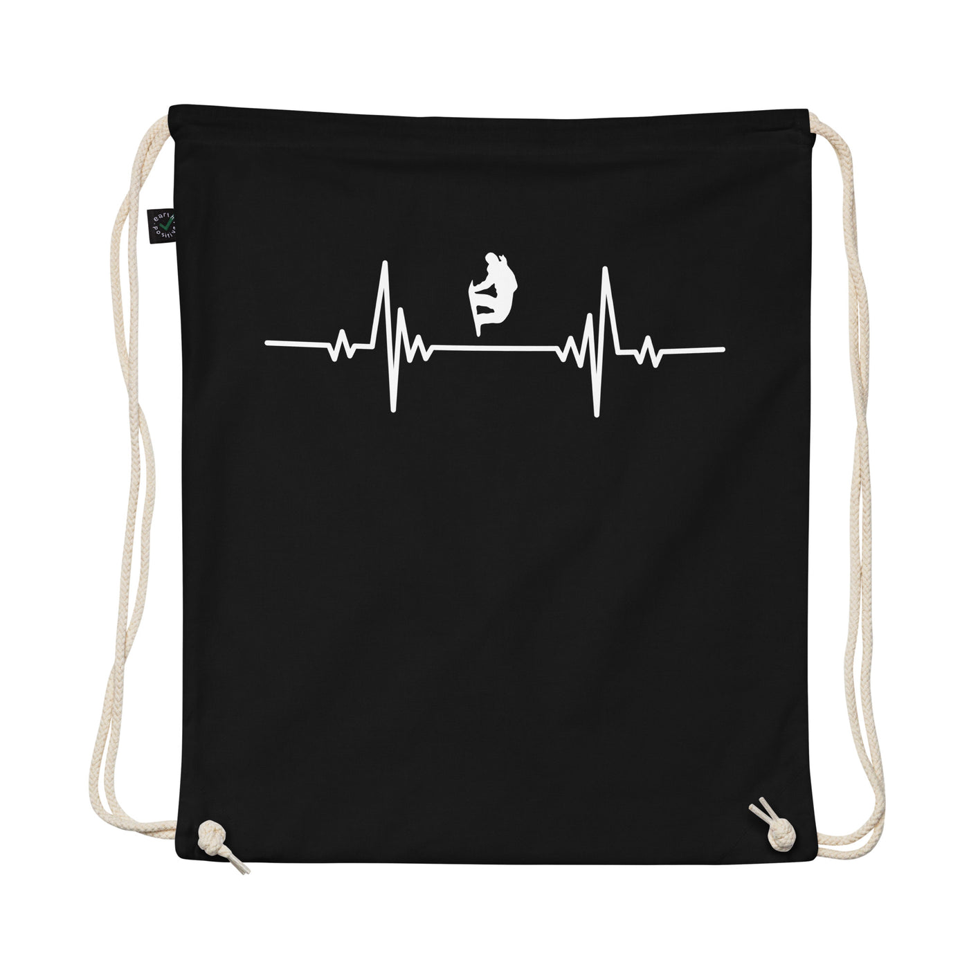 Heartbeat Snowboarder Lift - Organic Turnbeutel snowboarden