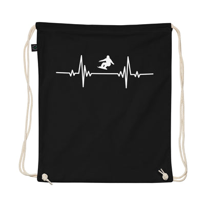 Heartbeat Snowboarding Sport - Organic Turnbeutel snowboarden