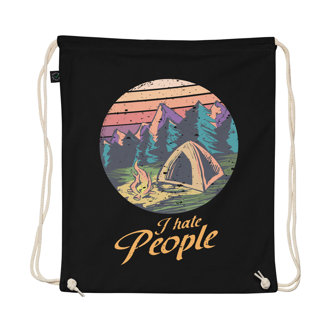 I Hate People - Organic Turnbeutel camping