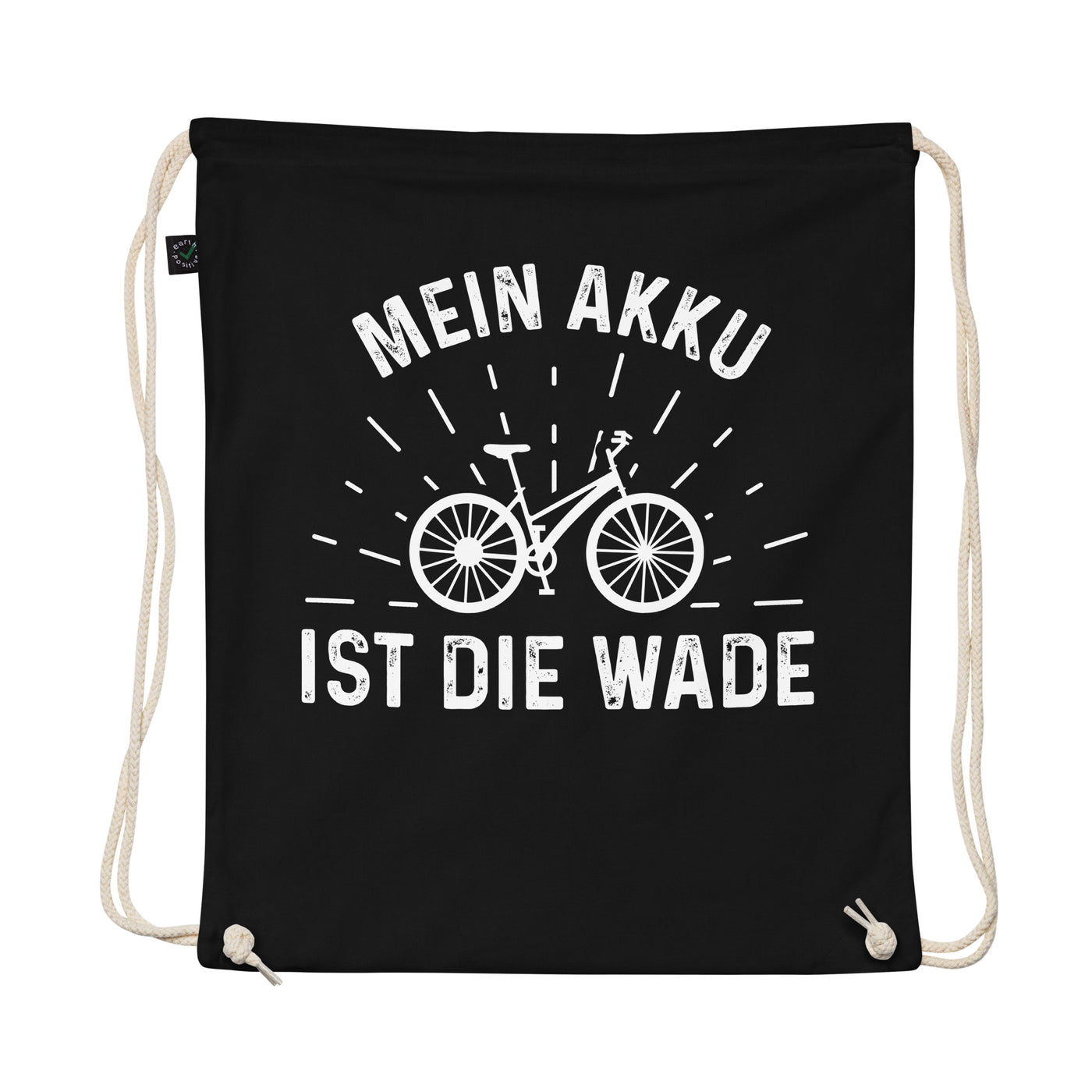 Mein Akku Ist Die Wade - Organic Turnbeutel fahrrad