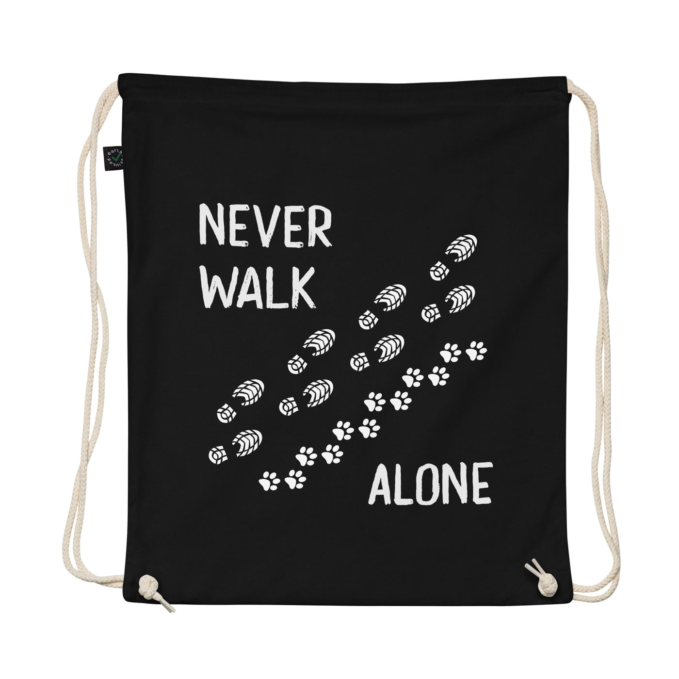 Never Walk Alone - Organic Turnbeutel wandern