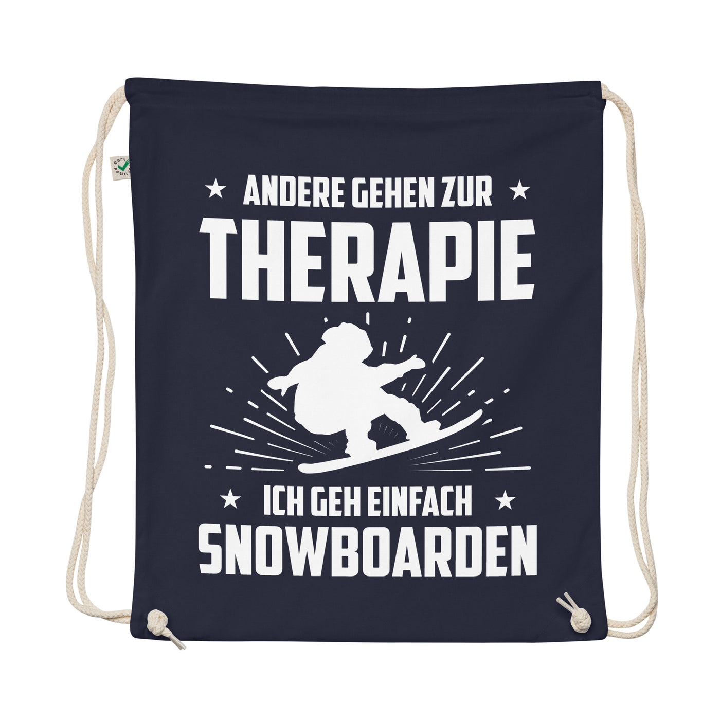 Andere Gehen Zur Therapie Ich Gen Einfach Snowboarden - Organic Turnbeutel snowboarden