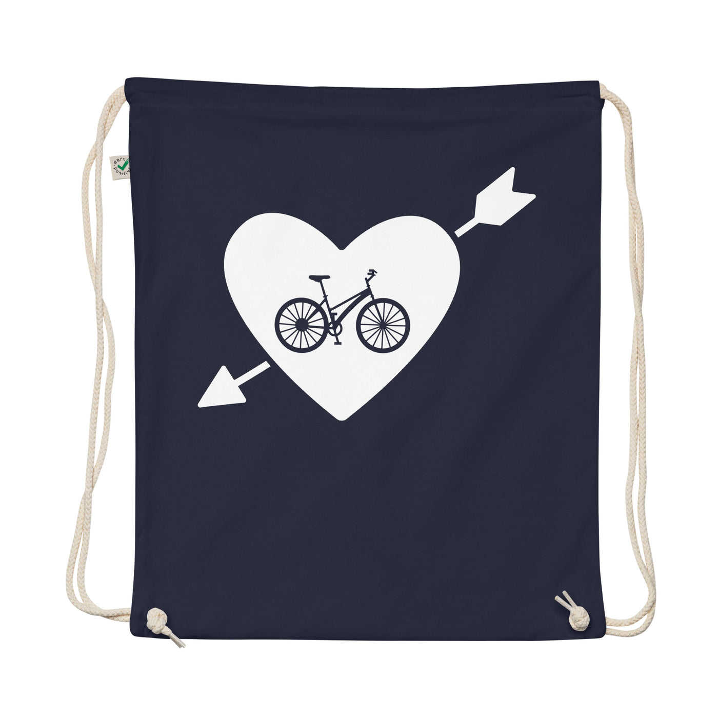 Arrow Heart And Cycling - Organic Turnbeutel fahrrad