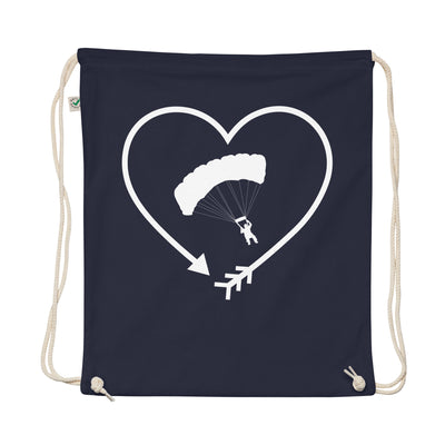 Arrow In Heartshape And Paragliding - Organic Turnbeutel berge