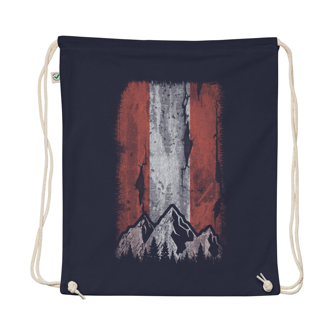 Austria Flag And Mountain - Organic Turnbeutel berge