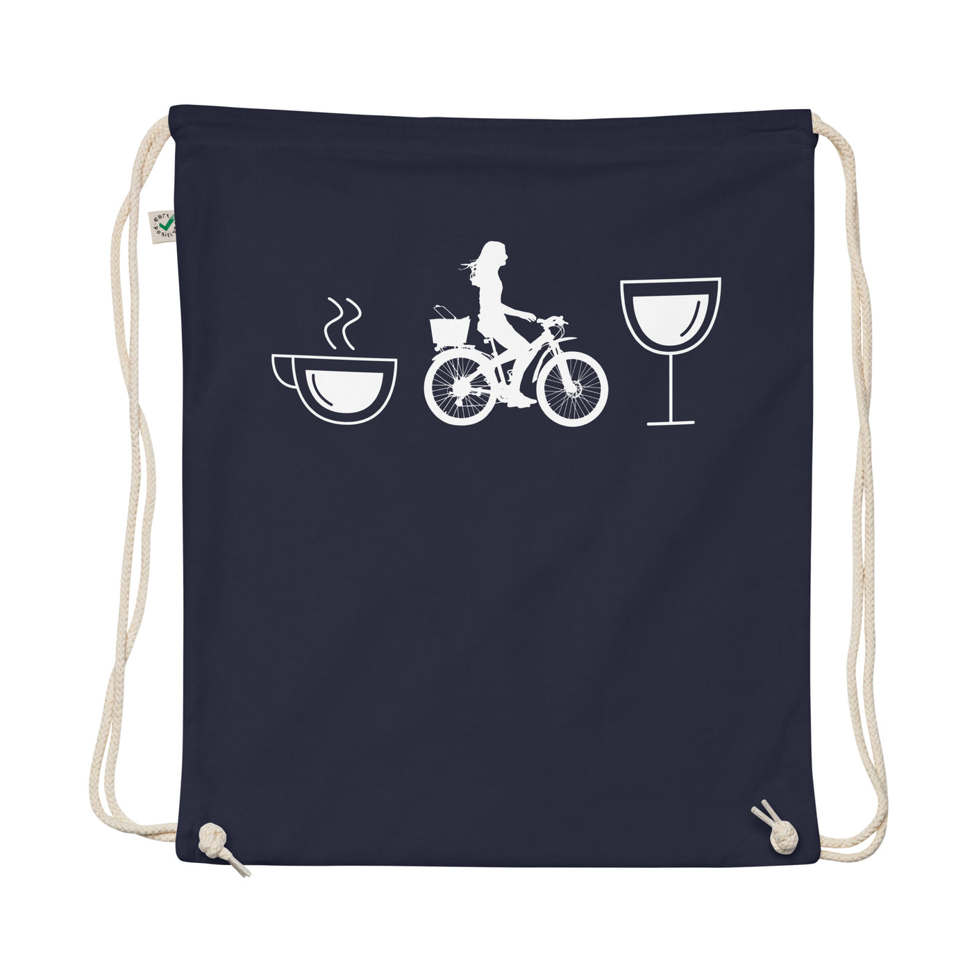 Coffee Wine And Cycling - Organic Turnbeutel fahrrad