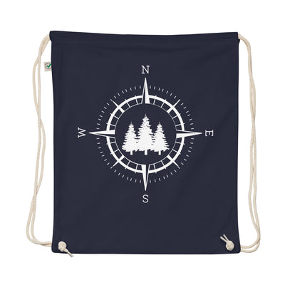 Compass And Trees - Organic Turnbeutel camping