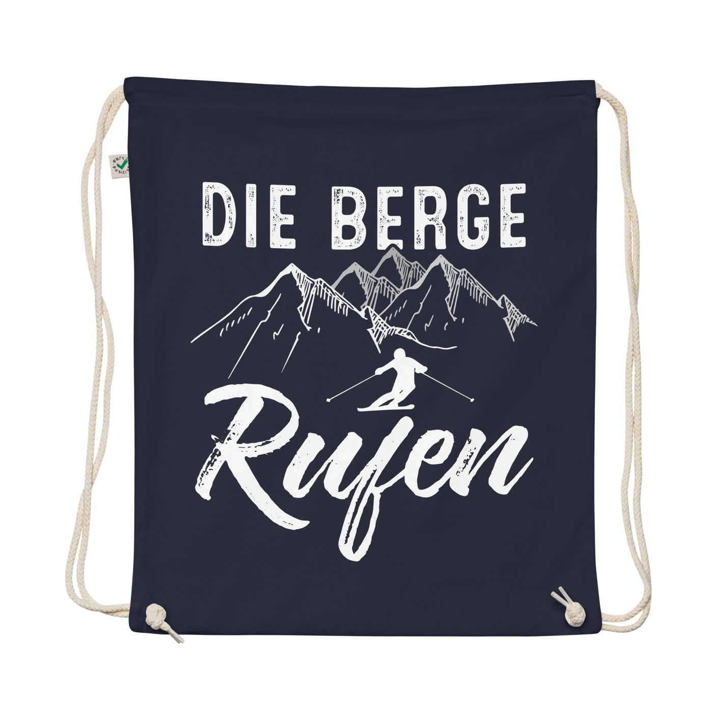 Die Berge Rufen - Organic Turnbeutel ski