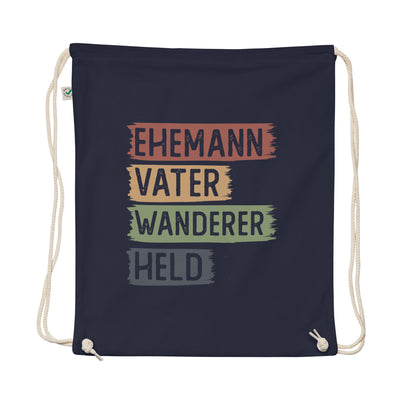 Ehemann, Vater, Wanderer, Held - Organic Turnbeutel wandern