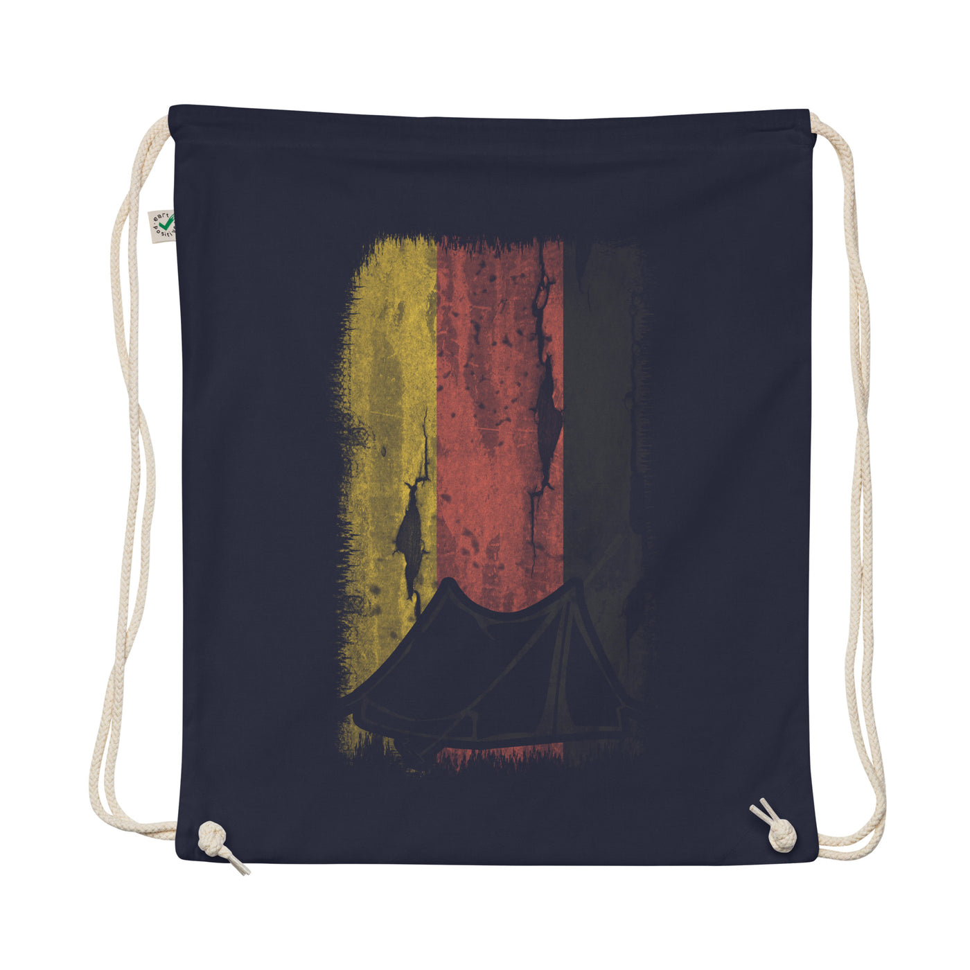 German Flag 1 And Camping - Organic Turnbeutel camping