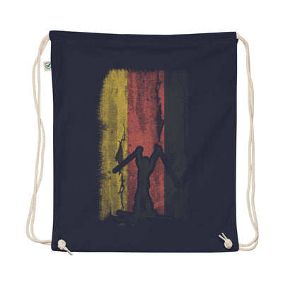 German Flag 1 And Skiing - Organic Turnbeutel ski