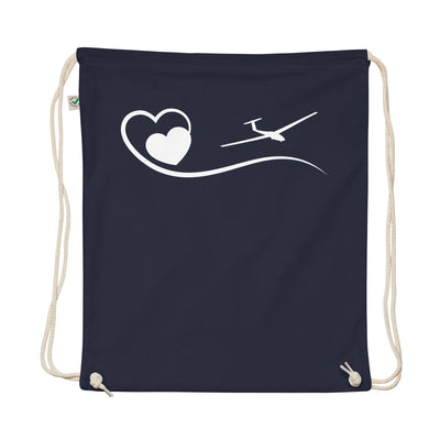 Heart And Sailplane - Organic Turnbeutel berge