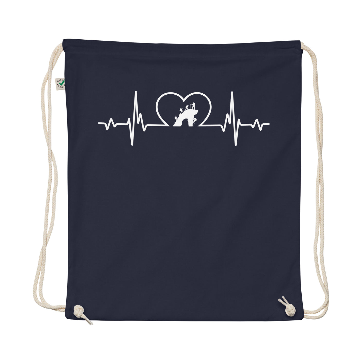 Heartbeat Heart And Climbing - Organic Turnbeutel klettern